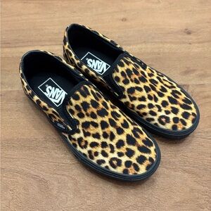 Vans Leopard Print Slip-On Sneakers